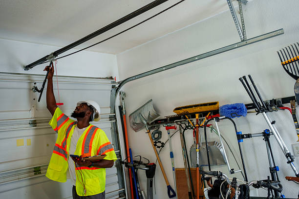 Professional Garage Door Panel Replacement technician working in Aransas Pass, TX